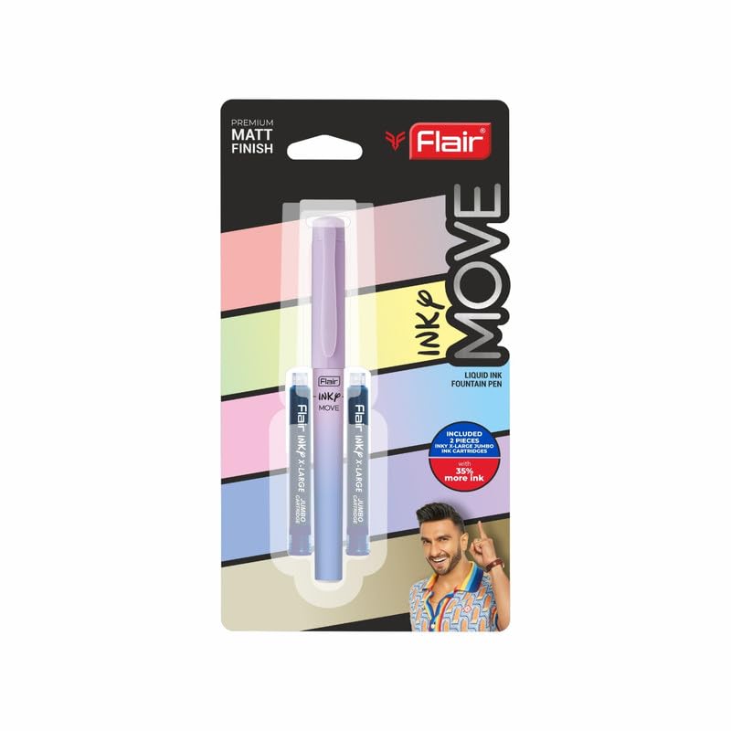 Flair Premium Pastel Gradient Fountain Pen - Blue Ink (Pack of 1)